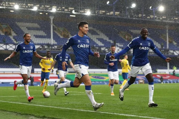 Penyerang Everton, James Rodriguez. Foto: EPA-EFE/Jan Kruger