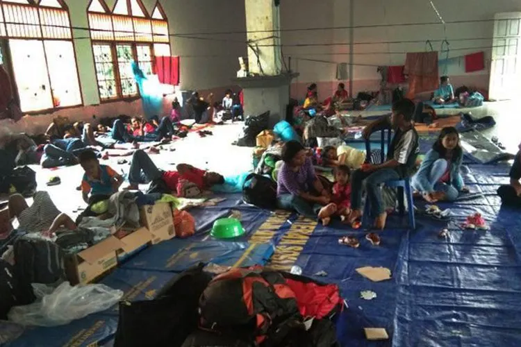 Para pengungsi kerusuhan di Wamena, Jayawijaya/Antaranews