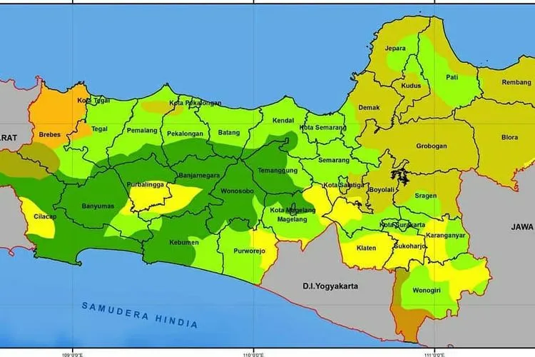 Sebaran peta Musim Kemarau 2020 BMKG (dok)