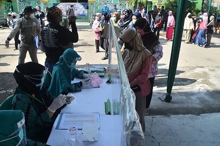 Pemkab Bogor menggelar simulasi pelaksanaan Pilkades dengan protokol kesehatan. (dok)