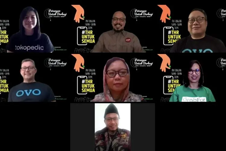 Press Conference OVO Tokopedia Grab - Patungan untuk Berbagi THR (dok)