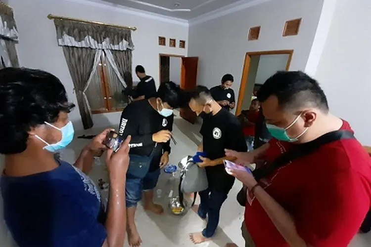 Polres Bogor merazia villa di Puncak Bogor. (dok)