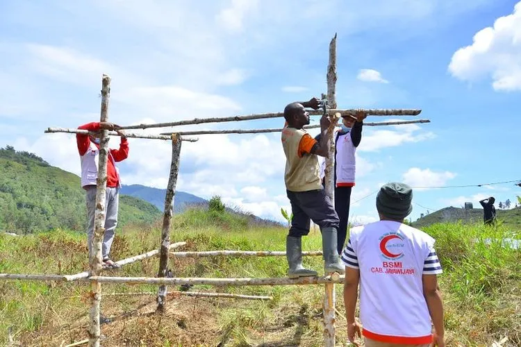 Relawan BSMI bantu warga kampung Apema dan Welesi Atas di Wamena, Papua (Info BSMI)