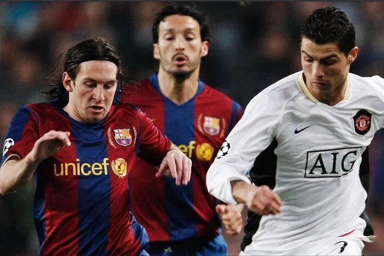 Pertemuan pertama kali Lionel Messi vs Cristiano Ronaldo pada Liga Champions musim 2007/2008. Saat itu Ronaldo masih membela Manchester United/uefa.com