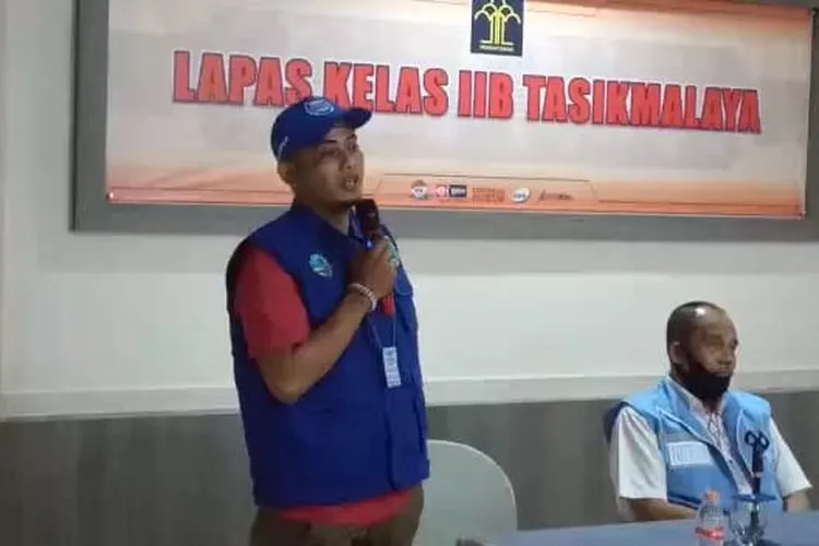 Saeful Anwar (36) saat mengisi kegiatan di Lapas Tasikmalaya