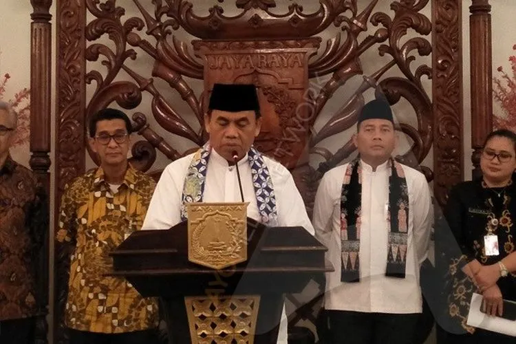 Sekretaris Daerah DKI Jakarta, Saefullah saat memberikan keterangan tentang Karnaval Jakarta Langit Biru 2019/Ayojakarta.com