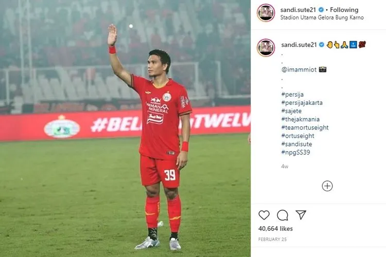 Gelandang Persija Jakarta, Sandi Sute (Ayojakarta/dok Persija.id)