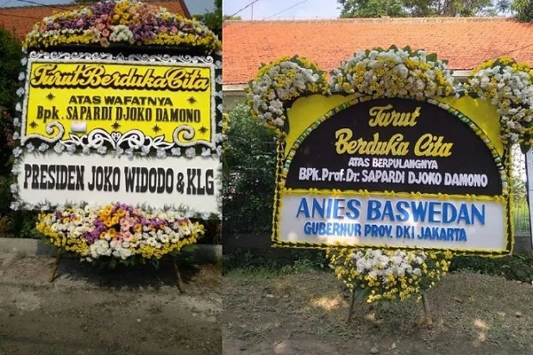 Ucapan duka dari Presiden Jokowi dan Gubernur DKI Jakarta Anies Baswedan atas meninggalnya penyair Sapardi Djoko Damono/Jay Syafrizal/Istimewa