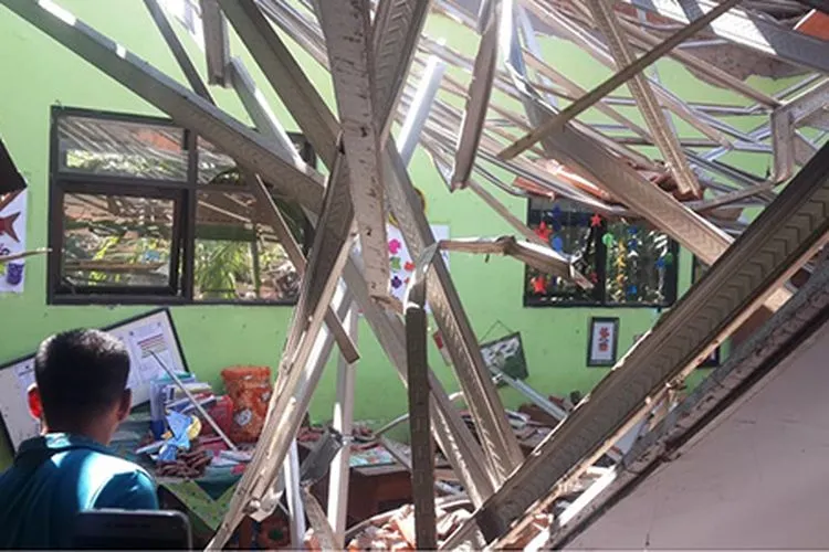 Kondisi SDN Gentong Persis, Pasuruan/Dok BNPB