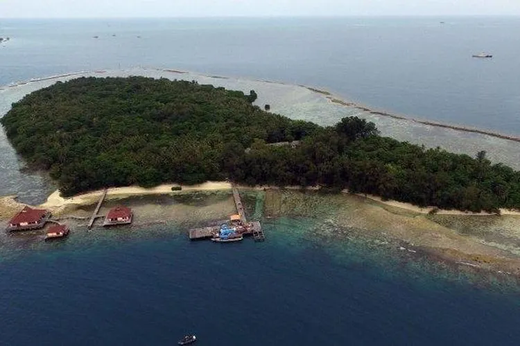 Pulau Sebaru Kecil yang digunakan untuk observasi 188 WNI yang dievakuasi dari kapal pesiar World Dream. (Tribunnews.com)