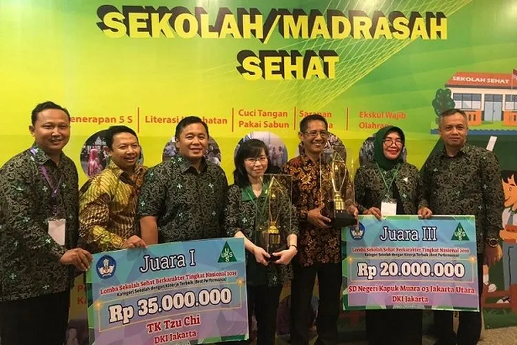 TK Tzu Chi dan SDN Kapuk Muara 03 meraih juara dalam Lomba Sekolah Sehat Berkarakter Tingkat Nasional 2019/utara.jakarta.go.id