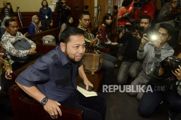 Mantan ketua DPR sekaligus terpidana kasus korupsi E-KTP, Setya Novanto.  Foto: Republika/Putra M. Akbar
