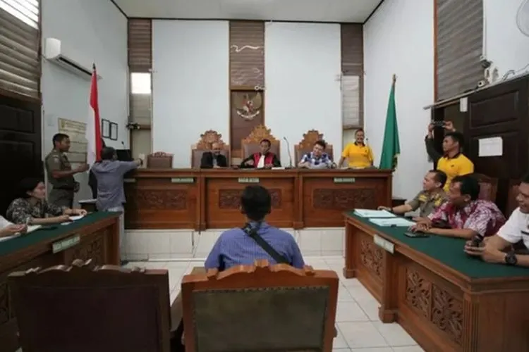 Suasana sidang Yustisi Tindak pidana ringan (Yustisi) di Pengadilan Negeri Jakarta Selatan, Jumat (25/10/2019)/Antara