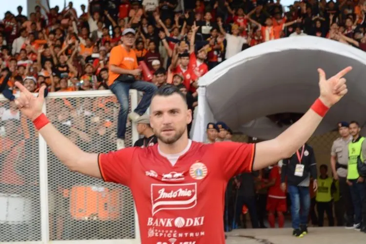 Penyerang Persija Jakarta, Marko Simic. (Hendy Dinata/Ayojakarta.com)