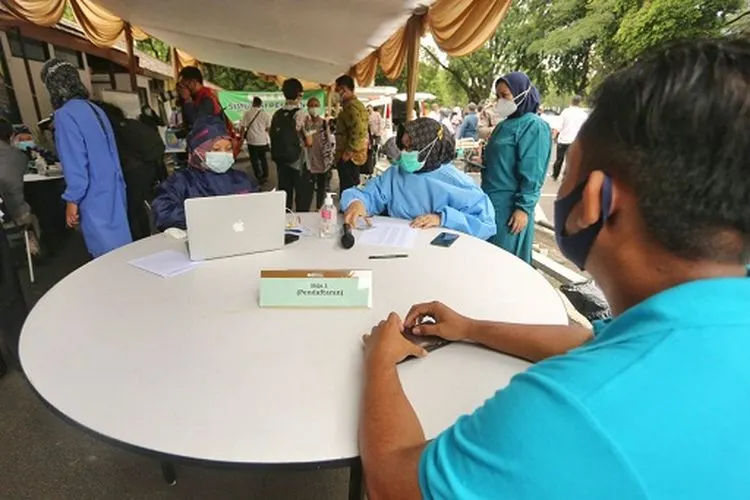 Simulasi vaksin Covid-19 di Kota Bandung. (Humas Pemkot Bandung )