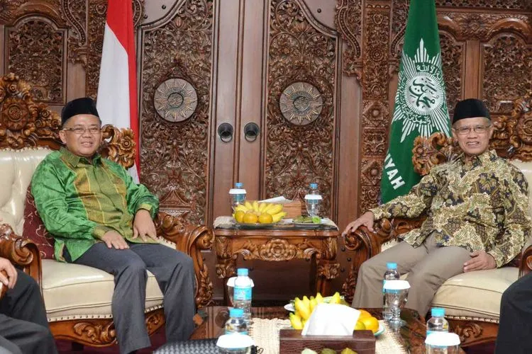 Presiden PKS, Mohamad Sohibul dan Ketua Umum PP Muhammadiyah, Haedar Nashir/Humas DPP PKS