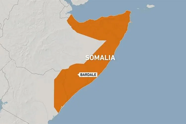 Lokasi pesawat pembawa bantuan Covid-19 yang jatuh di Somalia. (dok)