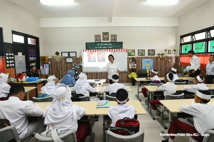 Menteri Keuangan Sri Mulyani Indrawati dalam sebuah kegiatan belajar mengajar/kemenkeu.go.id