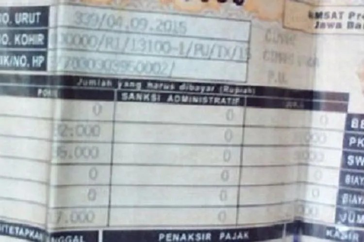 Surat Tanda Nomor Kendaraan/Motorplusonline.com