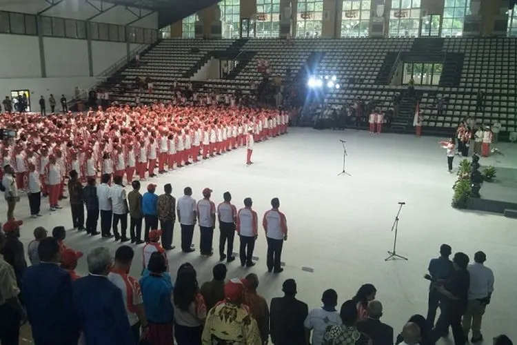 Pengukuhan Kontingan Indonesia untuk SEA Games 2019 (JPNN/Amjad)