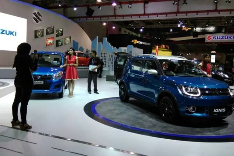 Booth Suzuki di pameran otomotif Indonesia International Motor Show (Tempo/Wawan Priyanto)