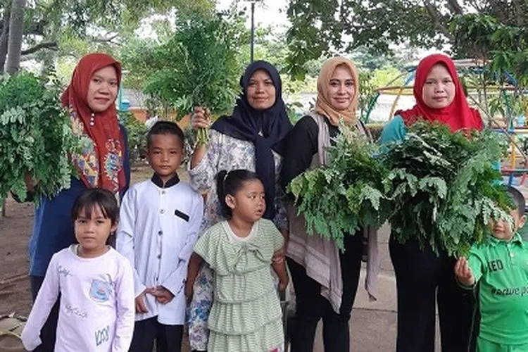 Panen perdana daun kelor di RPTRA Tidung Ceria mencapai 3,5 kilogram (pulauseribu.jakarta.go.id)