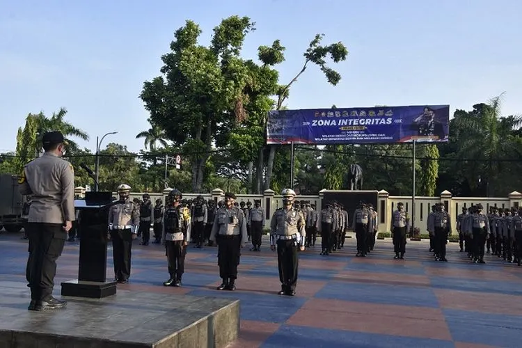 apel tim pengamanan aksi unjuk rasa di Bogor/ dok