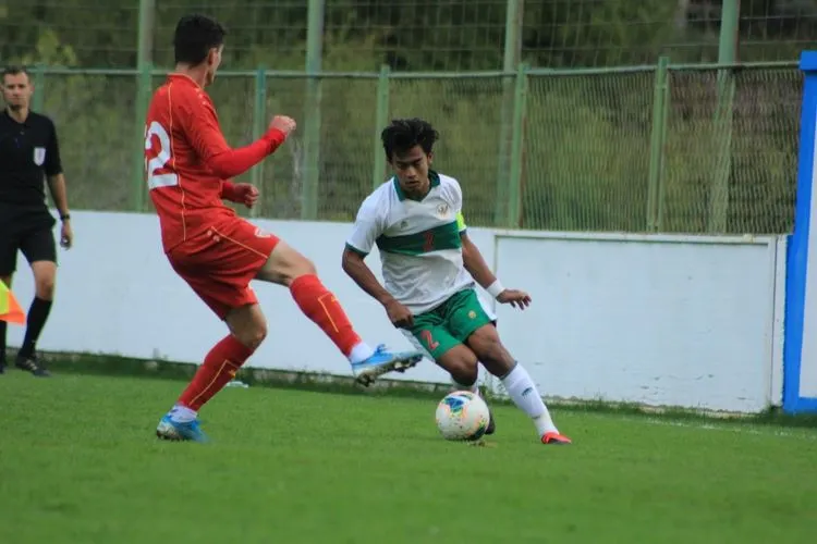 Timnas U-19 ditahan imbang 0-0 saat uji coba kedua lawan Makedonia Utara di Stadion NK Uslok Klis, Split, Rabu (14/10/2020).  (dok PSSI)