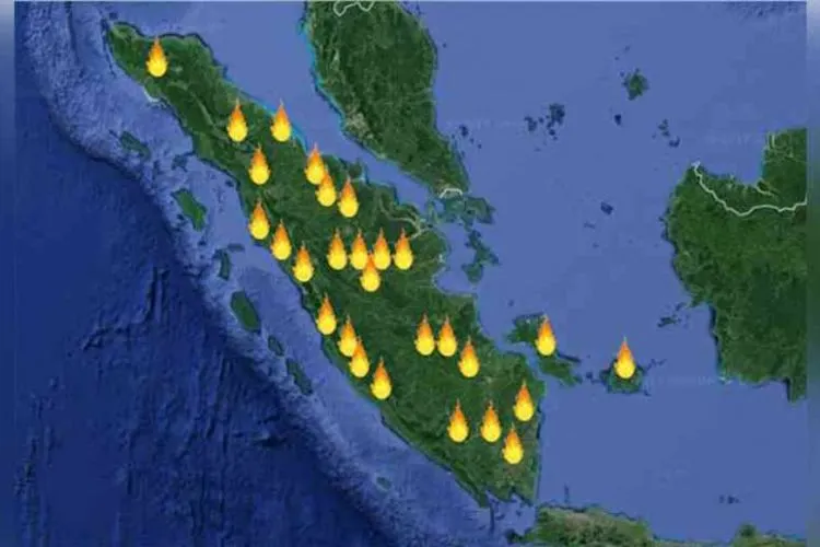 Ilustrasi titik panas atau hotspot/BMKG