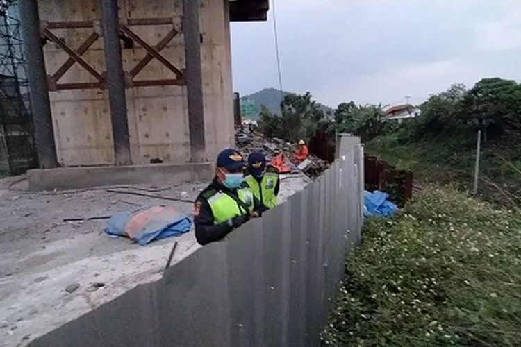 Lokasi TKA asal Tiongkok yang terjatuh. (ist)
