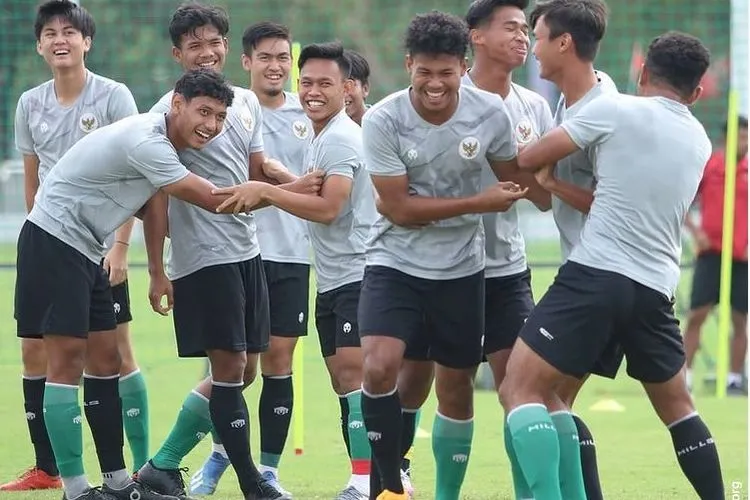 Timnas U-19 besutan Shin Tae-yong saat melakukan latihan/ instagram