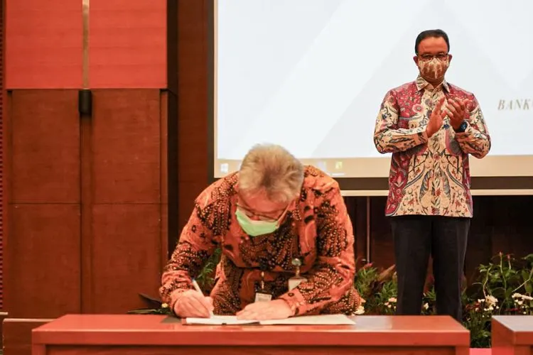 Direktur Utama bank bjb Yuddy Renaldi menandatangani perjanjian kerja sama antara bank bjb dengan Direktorat Jenderal Perbendaharaan Kementerian Keuangan/ istimewa