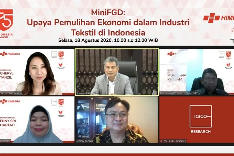 Diskusi Online Membahas Nasib Industri Tekstil Nasional yang kian terpuruk
