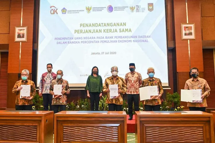 Penandatangan Kerja Sama Penempatan Dana Pemulihan Ekonomi Nasional di Bank Pembangunan Daerah
