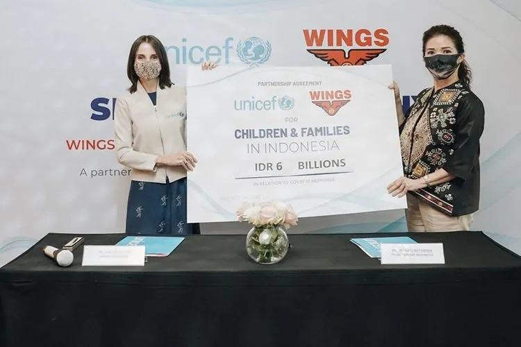 Penandatanganan nota kesepahaman Wings Group Indonesia dengan Unicef/Istimewa