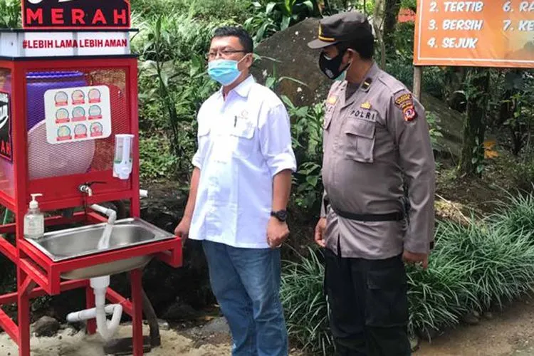 Kawasan wisata Gunung Puntang berlakukan prokes ketat selama pandemi Covid-19. (dok)