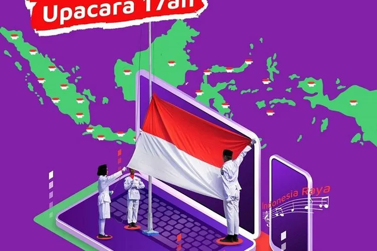 ilustrasi upacara 17 virtual zenius education/dok: zenius