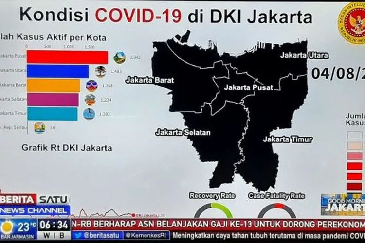 Tangkap layar tampilan peta Jakarta yang menjadi zona hitam. (istimewa).