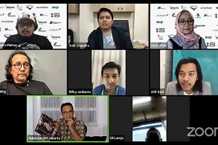 Gubernur DKI Jakarta, Anies saat meluncurkan buku Potret Jakarta 2020: Kolaborasi Melawan Pandemi/dok: YouTube Aboico.