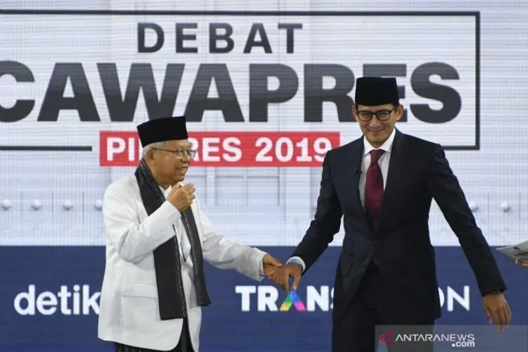 KH. Ma'ruf Amin dan Sandiaga Uno. (Antara)