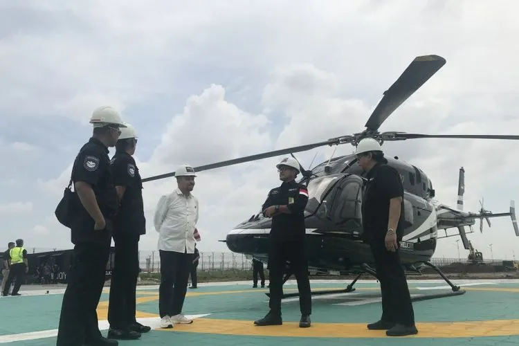 Peresmian Tahap 1 Heliport Cengkareng oleh PT Whitesky Aviation dan PT Angkasa Pura II. (ANTARA/ Juwita Trisna Rahayu)