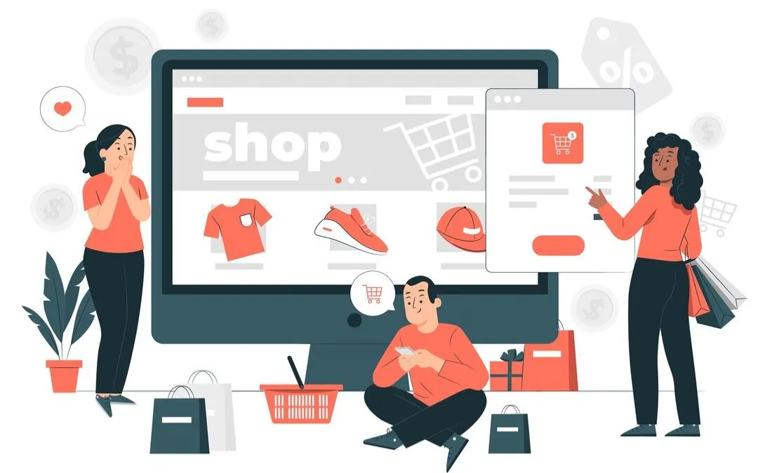 Ilustrasi belanja online.