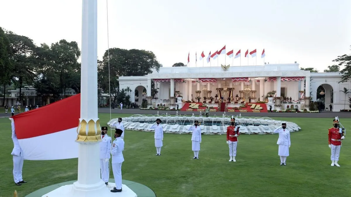 Upacara HUT RI Ke-80 di Istana Negara.