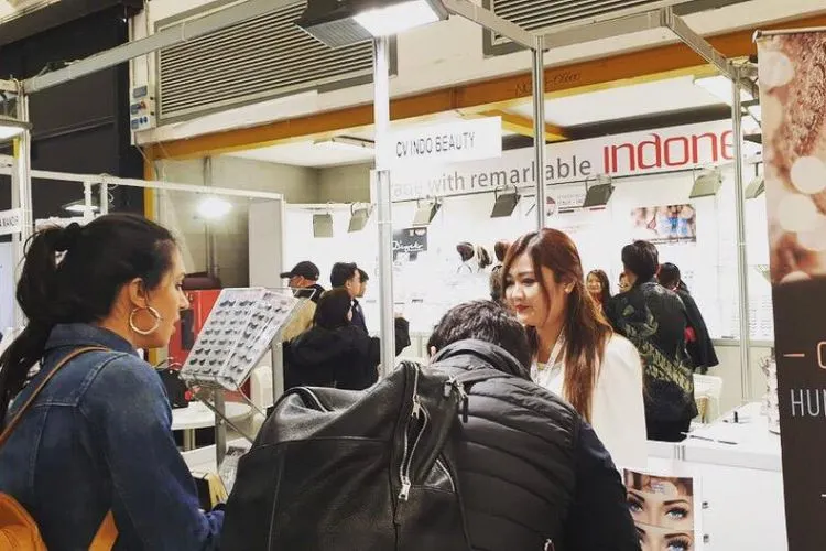 Pameran Produk Kosmetik dan Kecantikan Cosmoprof di Kota Bologna, Italia. (Antara)