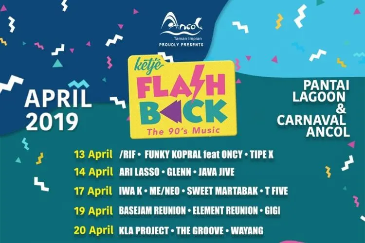 Poster konser lagu 90-an di Ancol