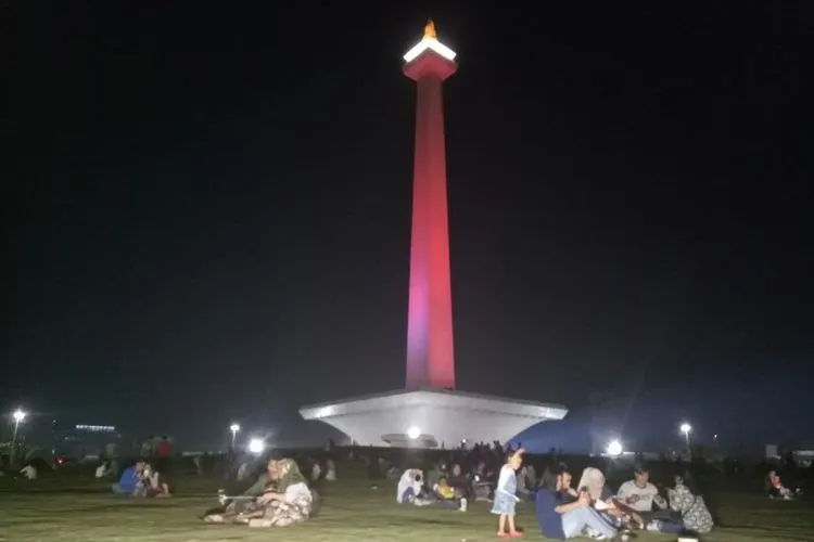 Monas malam hari (Antara)