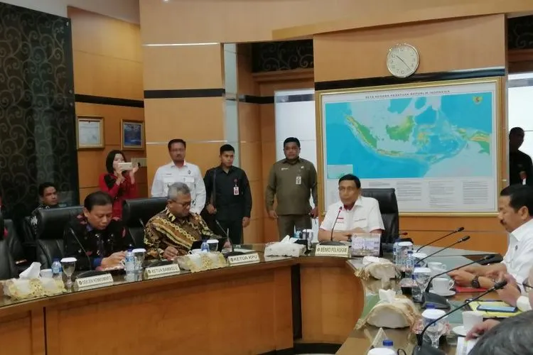 Rakorsus Menkopolhukam Jelang Pemilu (Antara)