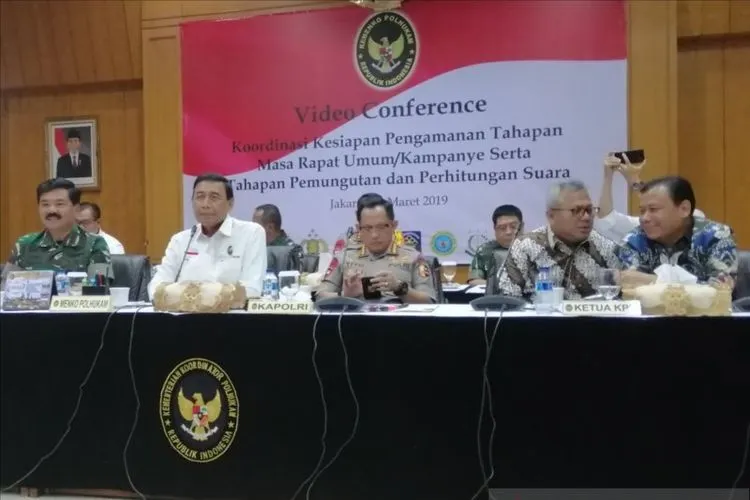 Rakorsus Menkopolhukam Jelang Pemilu (Antara)