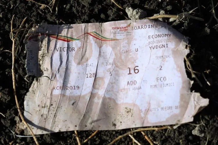 Serpihan Tiket Pesawat Ethiopian Airlines (Antara)