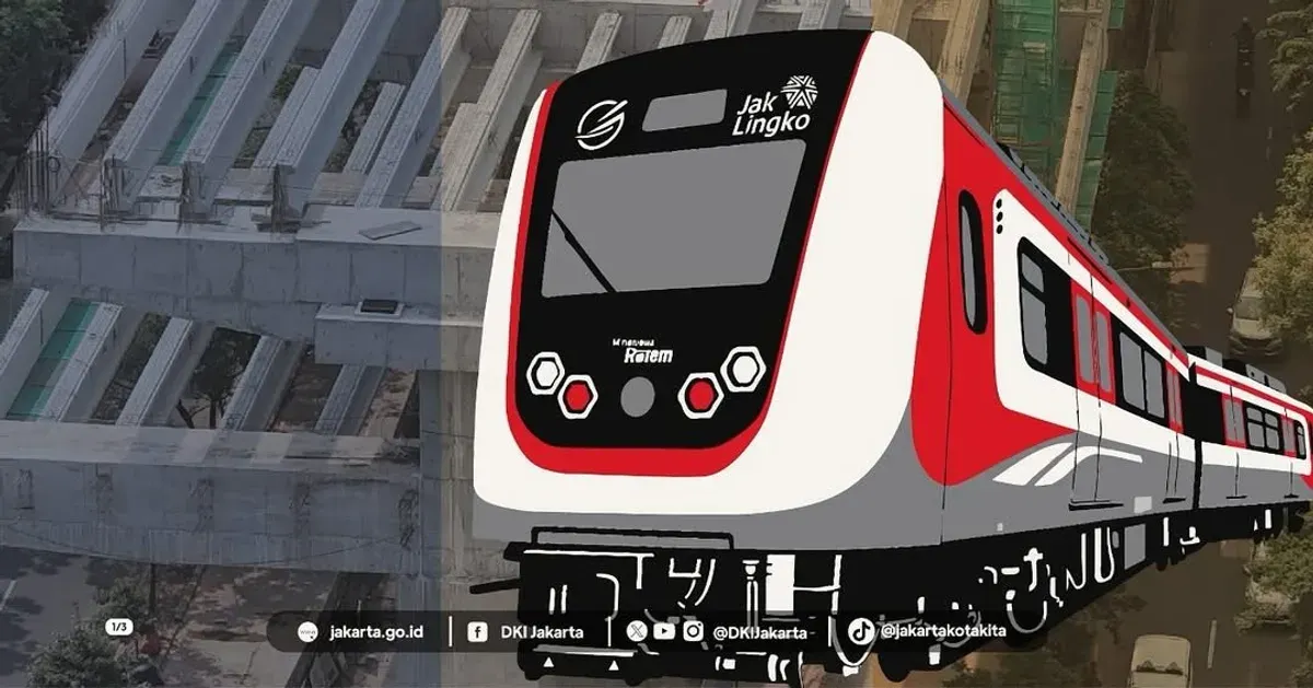 Ilustrasi. Pembangunan LRT Jakarta Fase 1B (Sumber: Instagram @lrtjkt | Foto: Instagram @lrtjkt)